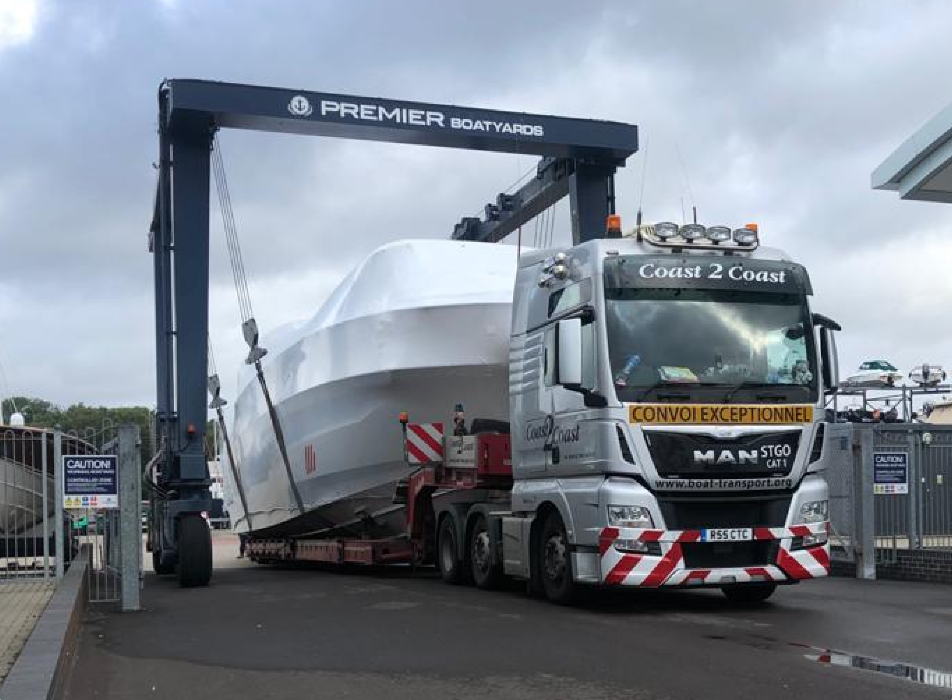 yacht transport by road uk